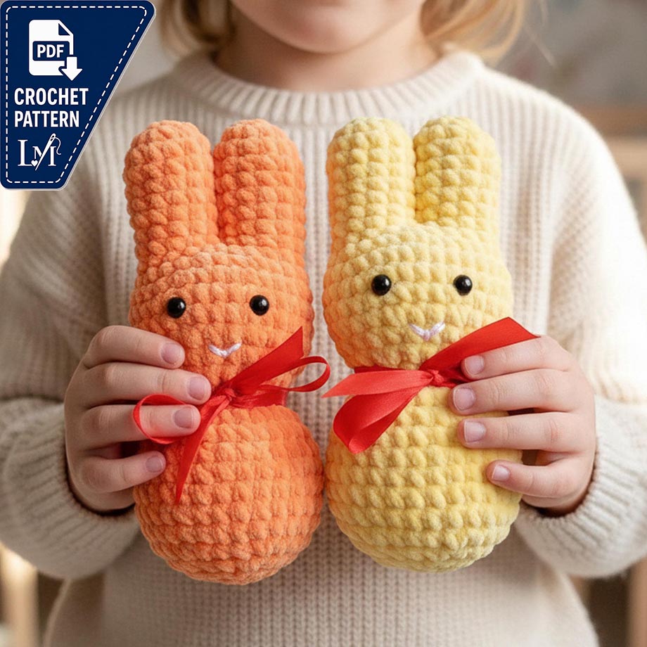 No Sew Marshmallow Bunny Crochet Pattern Beginner Friendly Easter Rabbit Amigurumi Tutorial